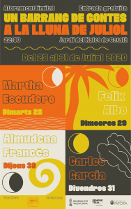 Més informació sobre l'article Un barranc de contes. A la lluna de juliol 2020. Cicle de narradors i narradores per a adults.