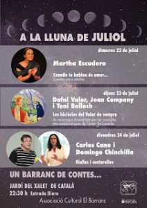 Més informació sobre l'article A la lluna de juliol 2015. Del 22 al 24 de juliol al Jardí del Xalet de Català de Paiporta
