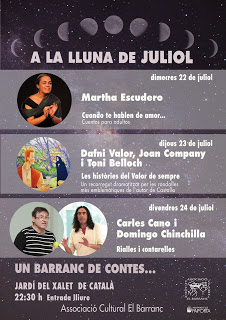 Més informació sobre l'article A la lluna de juliol 2015. Del 22 al 24 de juliol al Jardí del Xalet de Català de Paiporta