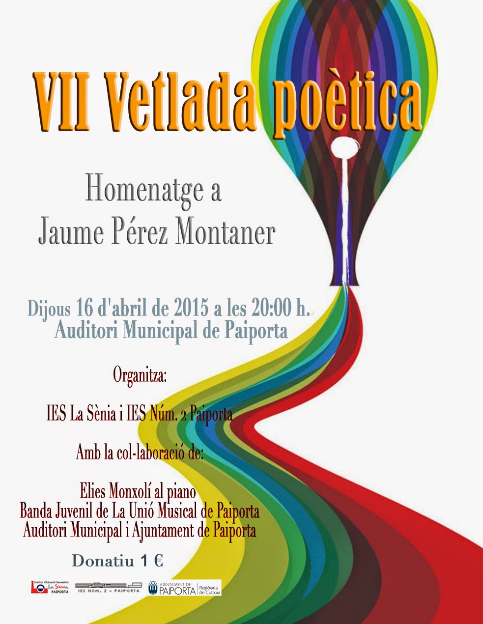 Més informació sobre l'article VII Vetlada Poètica. Homenatge a Jaume Perez Montaner
