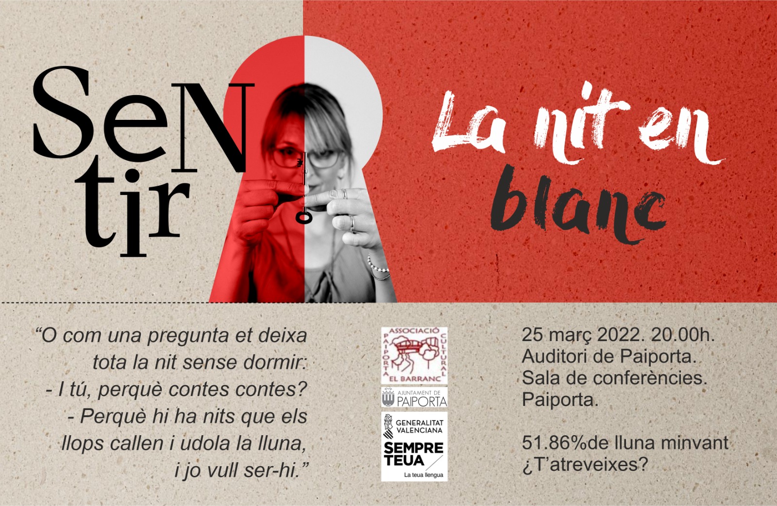 Més informació sobre l'article Sentir. La nit en blanc. A càrrec d’Eva Andújar
