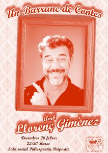 Més informació sobre l'article Jornades d’Oralitat, Llorenç Giménez a Paiporta. Dimarts 4 de juliol